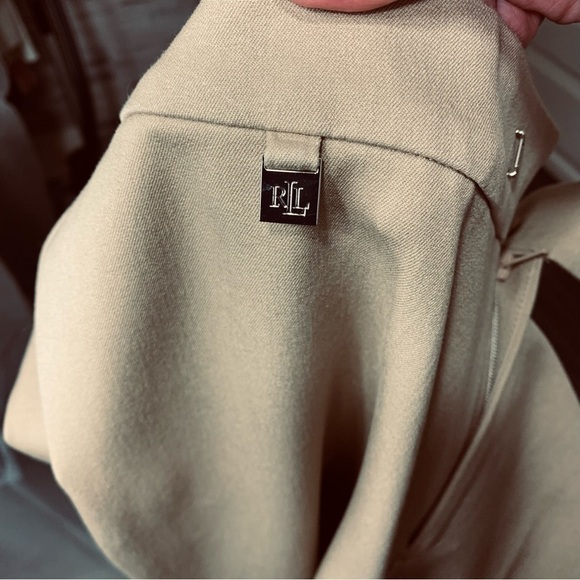 Lauren Ralph Lauren Beige High Waist Stretch Pants Slim Fit Casual Dress Sz 10 - Picture 9 of 10